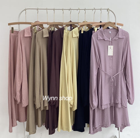 Casual Summer Shirts Sets With Skirts